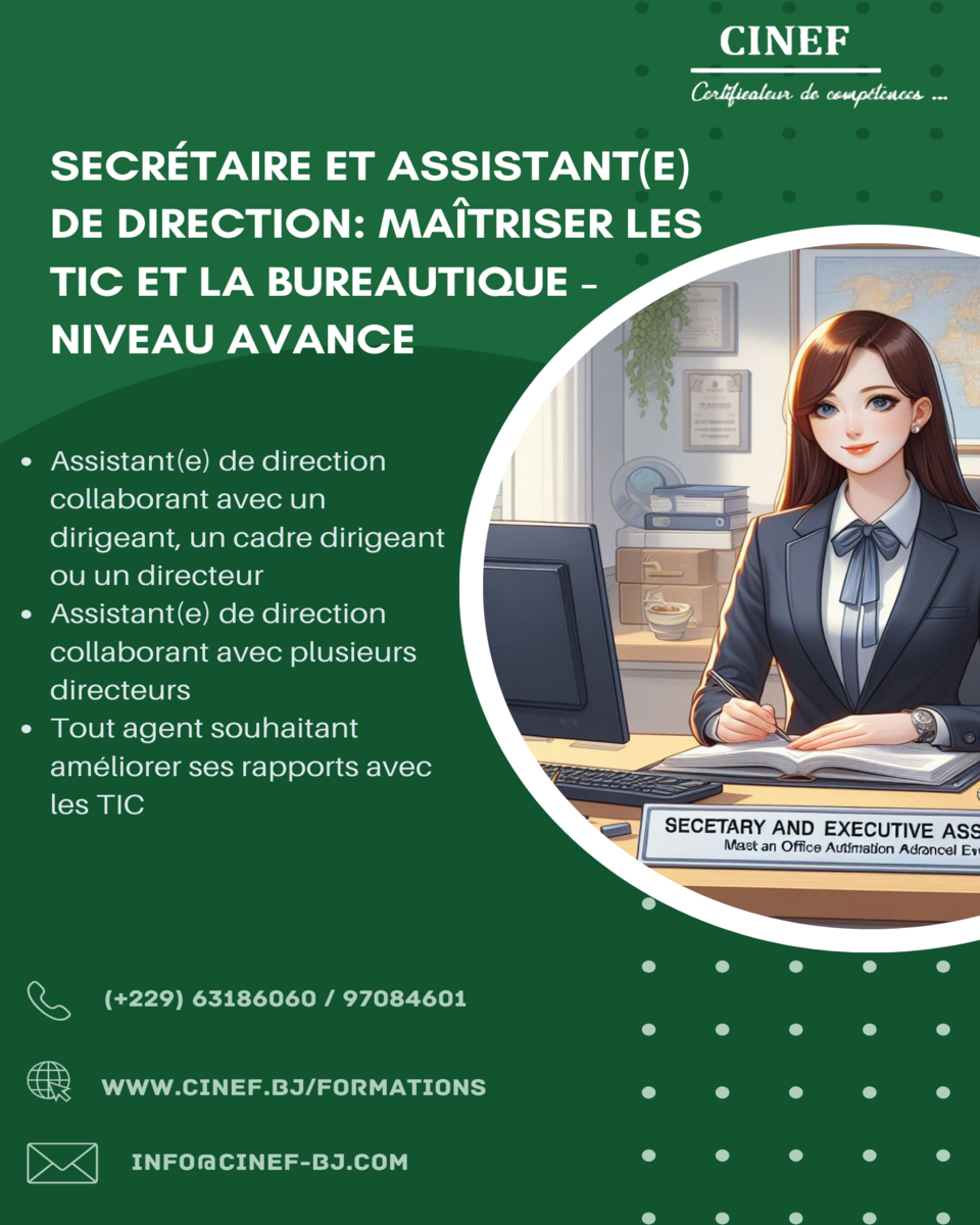 SECREATAIRE ET ASSISTANT(E) DE DIRECTION: MAITRISER LES TIC ET LA BUREAUTIQUE - NIVEAU AVANCE