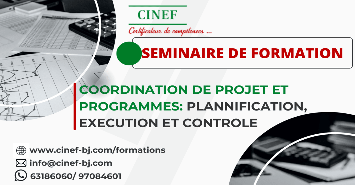 COORDINATION DE PROJET ET PROGRAMMES: PLANIFICATION, EXECUTION ET CONTROLE